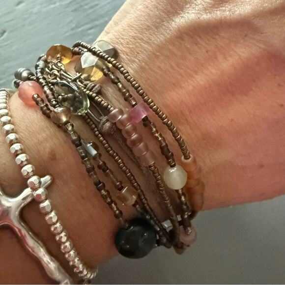 Silpada 925 Sterling Silver Beaded Multi Strand Bracelet - Picture 1 of 12